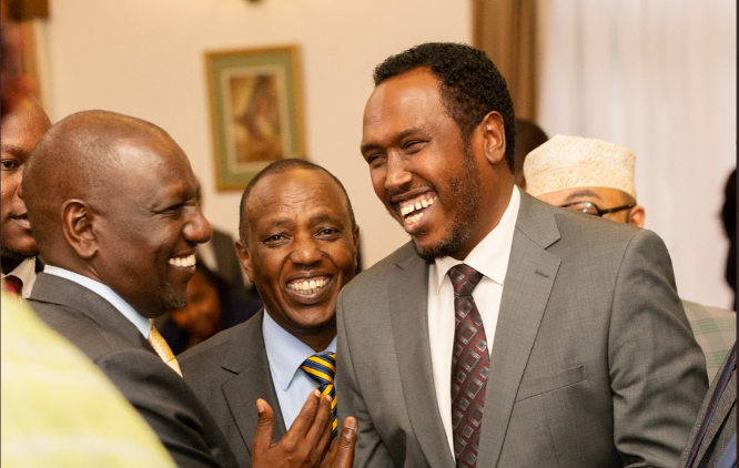 President William Ruto and Fafi MP Salah Yakub at State House.