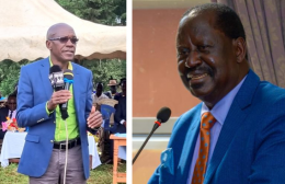 Collage image Senator Boni Khalwale and Raila Odinga.