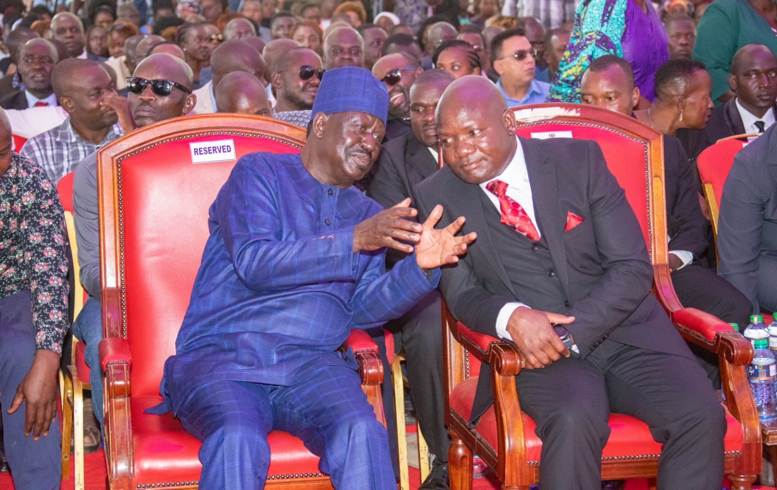 ODM leader Raila Odinga and Kakamega Governor Fernandes Barasa.
