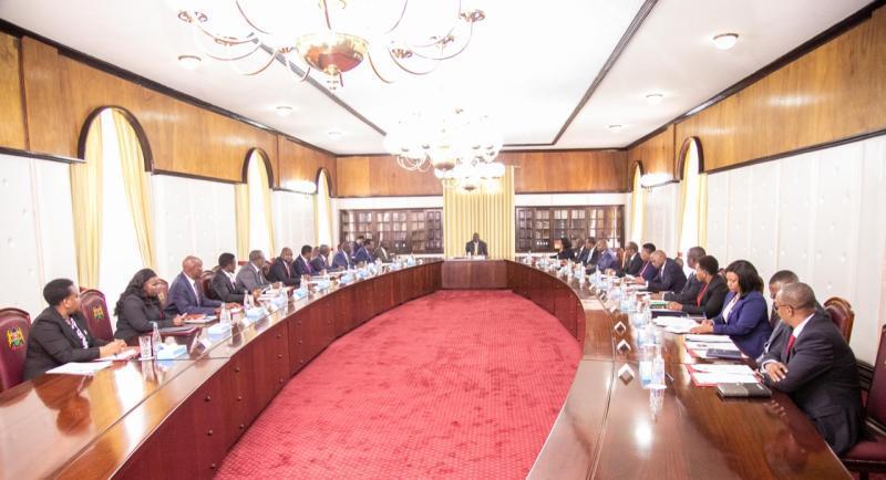 File image of President William Ruto and his Cabinet.
