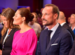 Norway's Crown Prince Haakon Magnus and Sweden’s Crown Princess Victoria at Radisson Blu.