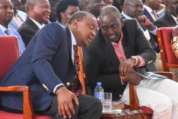 File Image of Former President Uhuru Kenyatta and President William Ruto.