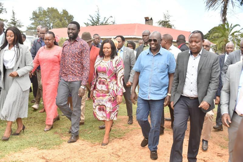 Deputy President Rigathi Gachagua and CS Rebecca Miano in Nyandarua County.