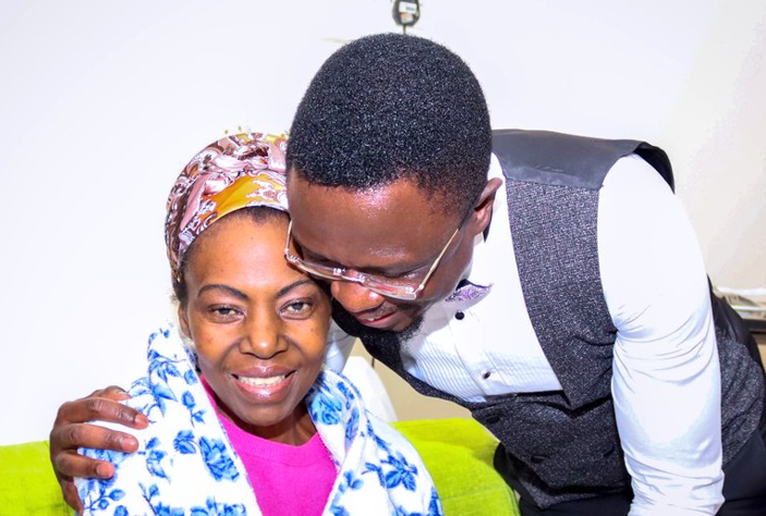 Sports CS Ababu Namwamba and legendary News Anchor Catherine Kasavuli.