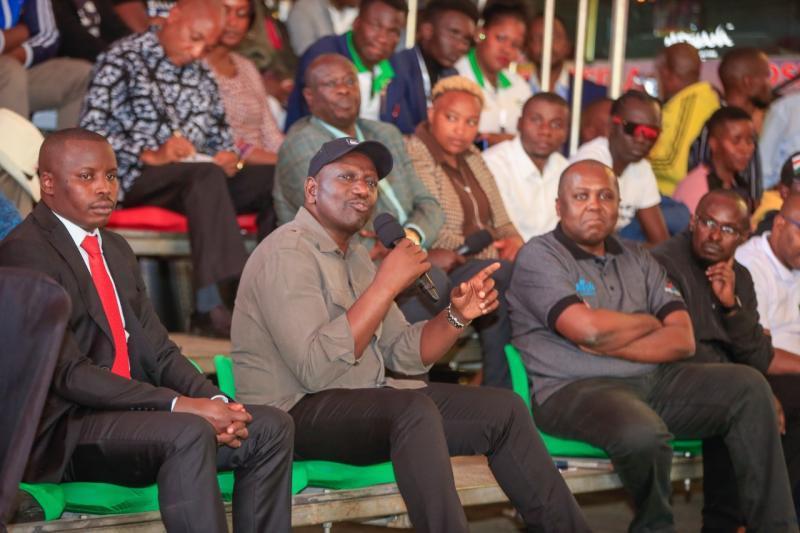 President William Ruto during the launch of the Hustler Fund.