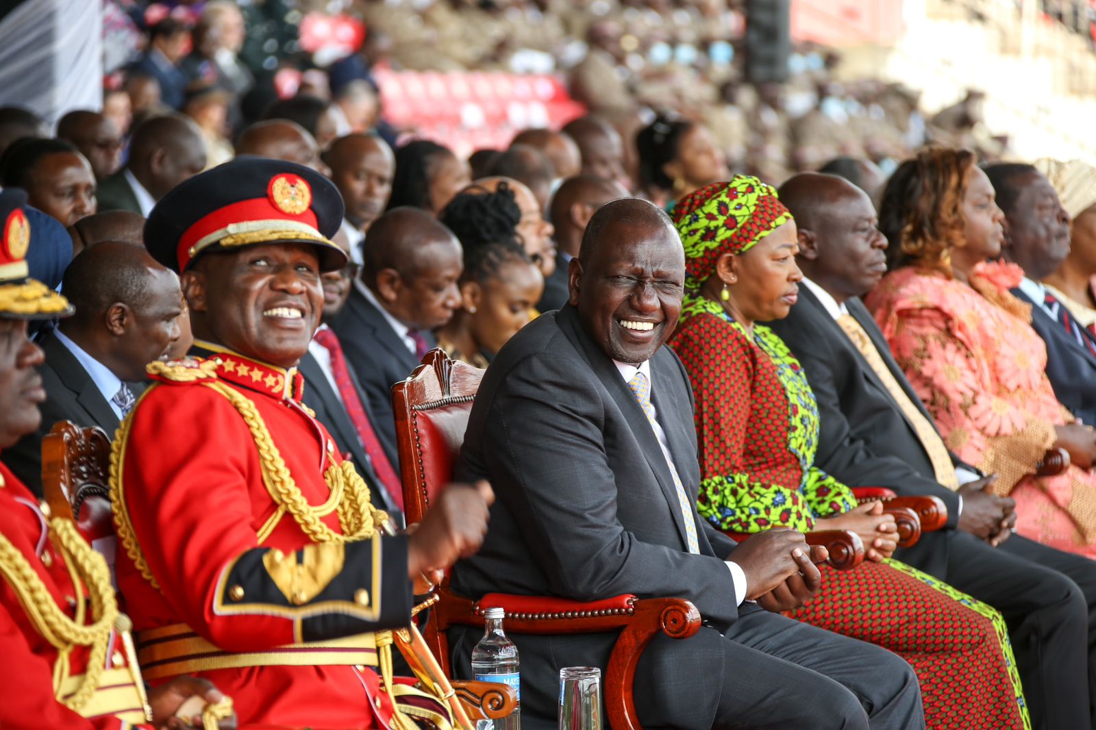 President William Ruto at Nyayo stadium for Jamhuri Day celebrations.