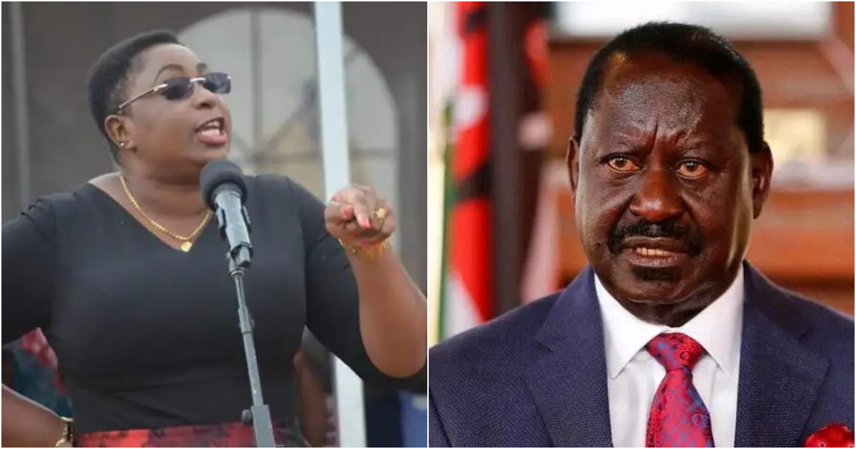 CS Aisha Jumwa implored Raila Odinga to back President William Ruto.