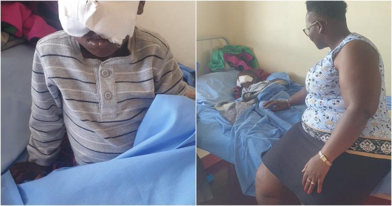 Baby Sagini's eyes were removed from the sockets.