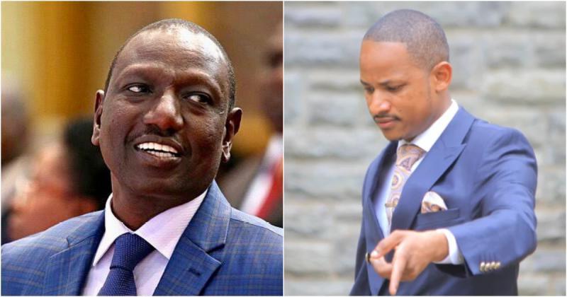 Photo collage of President William Ruto and Embakasi East MP Babu Owino.