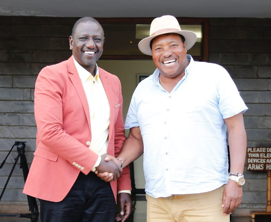 File image of President William Ruto and Ferdinand Waititu.