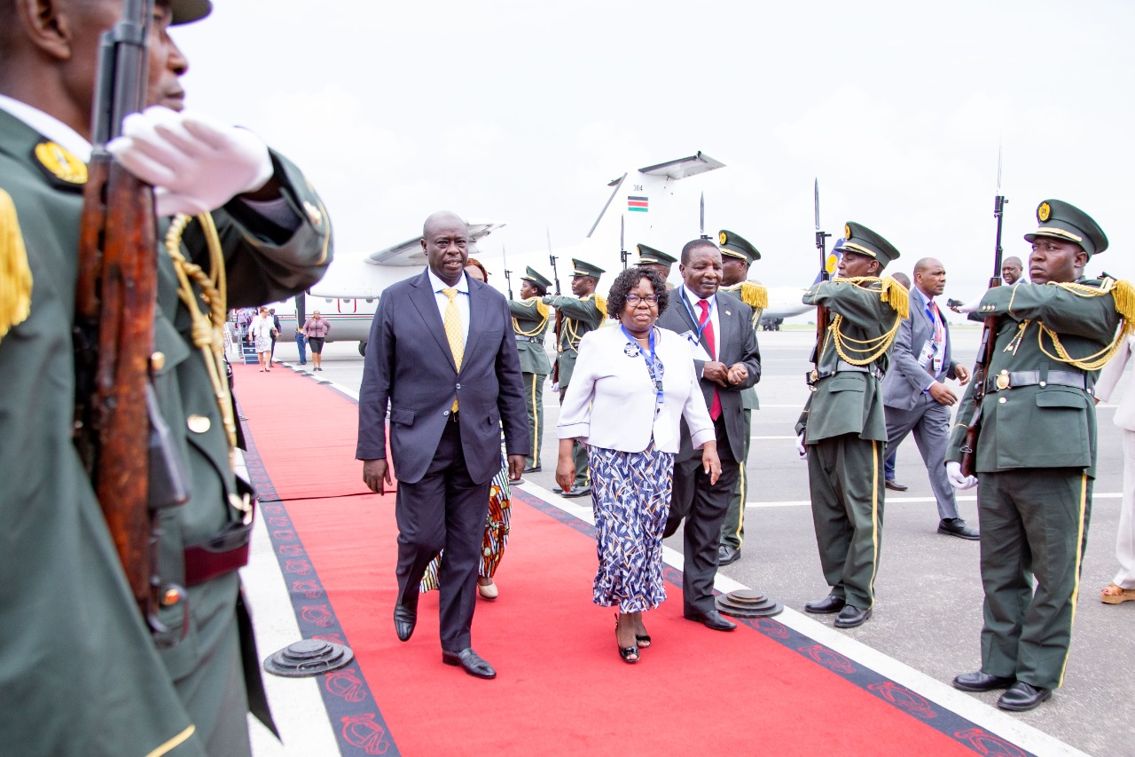 Deputy President Rigathi Gachagua arrives in  Luanda, Angola.