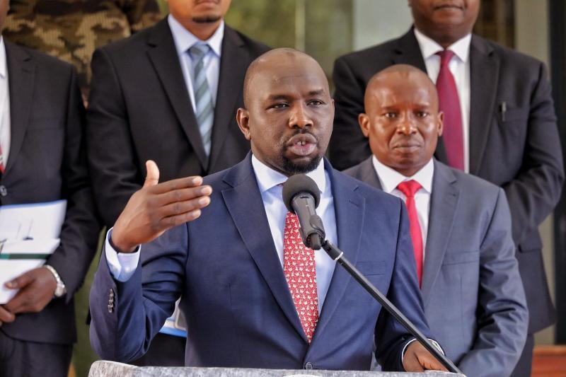Transport CS Kipchumba Murkomen and Interior CS Kithure Kindiki.