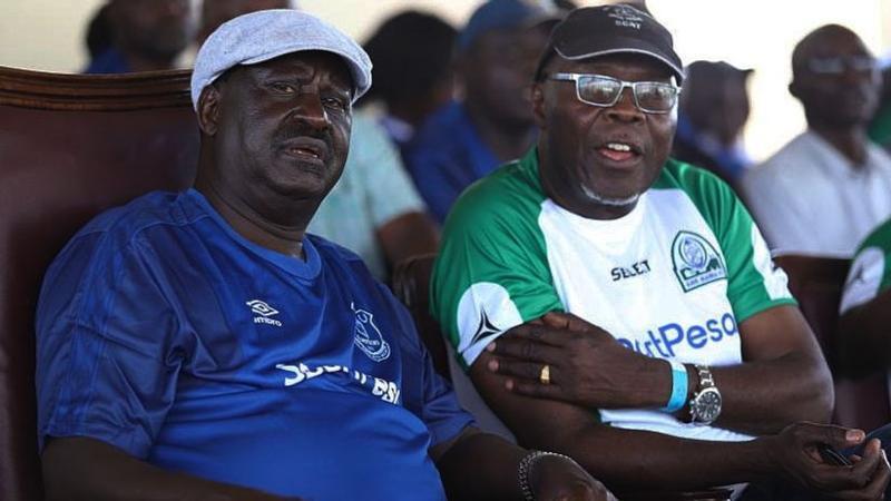File image of Raila Odinga and Ambrose Rachier.