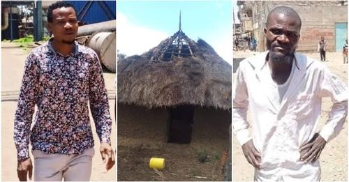 A collage of Mumias East MP Peter Kalerwa Salasya, his hut and Nuru Okanga. IMAGE/ COURTESY