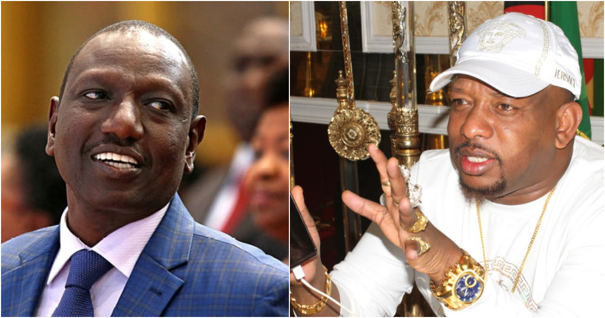 Photo collage of President William Ruto and former Nairobi governor Mike Sonko.