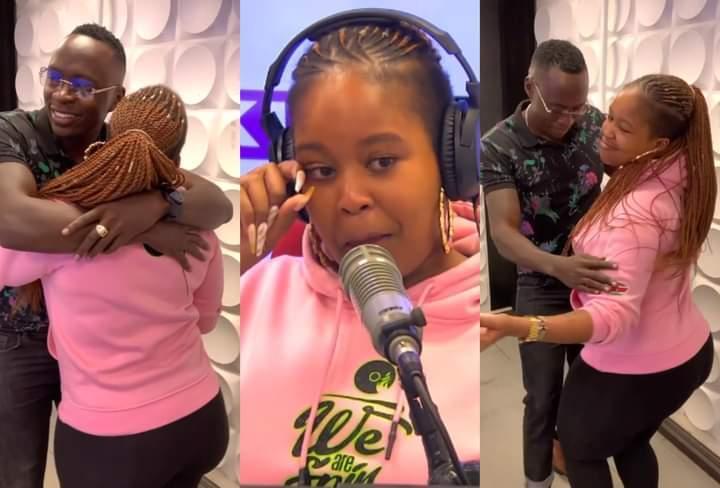 Emotions as Oga Obinna and Kamene Goro bid each other farewell. IMAGE: Screengrabs