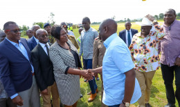 File image of President William Ruto and Homa Bay Governor Gladys Wanga.