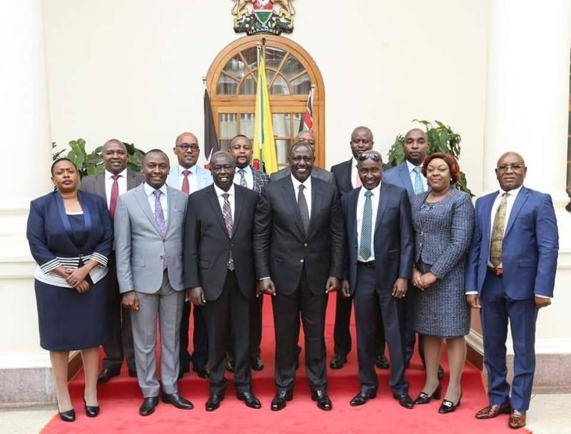 President William Ruto and his deputy Rigathi Gachagua meets Jubilee elected leaders at State House Nairobi. IMAGE: WILLIAM RUTO/TWITTER