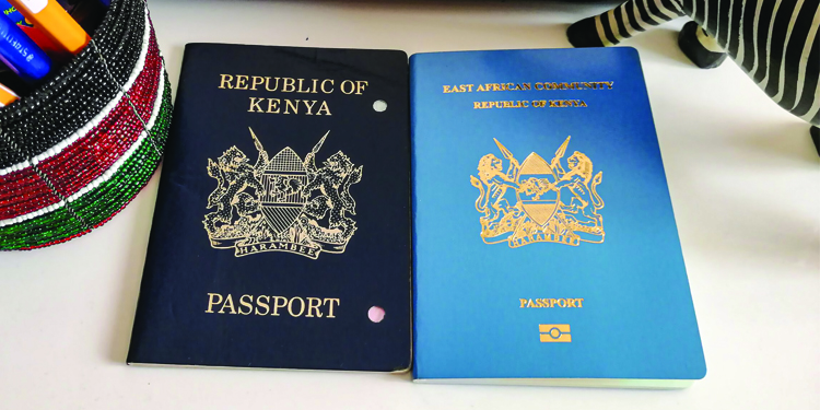 File image of the Kenyan Passport.