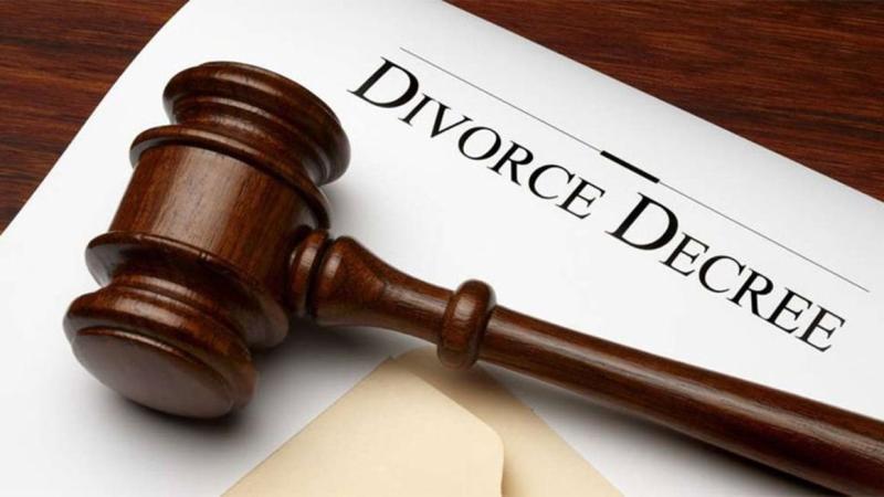 File image of divorce paper.