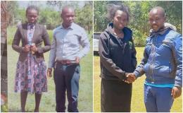 File Image of Bomet Woman Rep Linet Toto and her Bodaboda rider Gideon Cheruiyot
