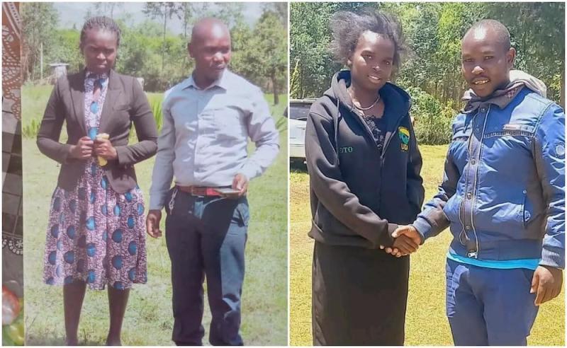 File Image of Bomet Woman Rep Linet Toto and her Bodaboda rider Gideon Cheruiyot