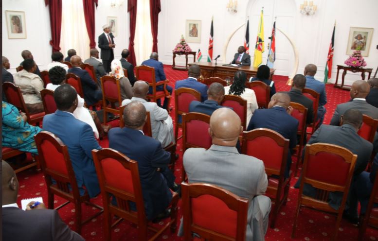 Jubilee Party leaders meet President William Ruto at State House, Nairobi. IMAGE: PCS