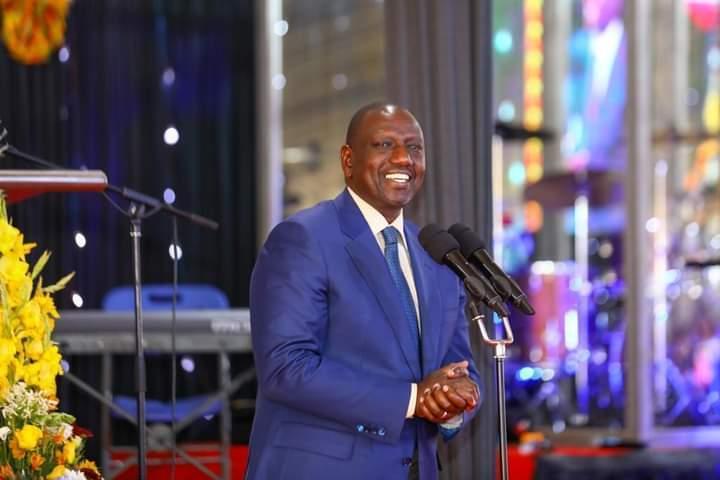 President William Ruto addressing the faithful of Deliverance Church International, Nairobi in Sunday, February 5.