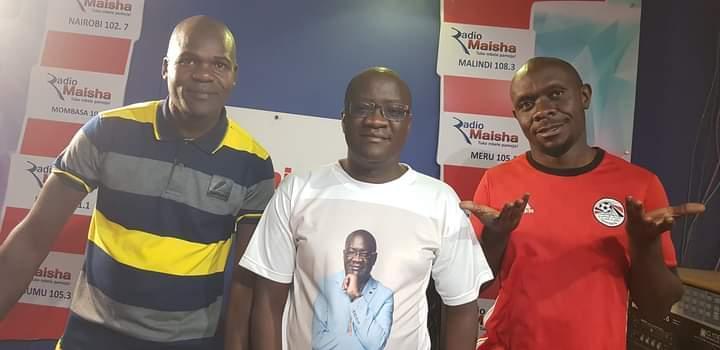 Hassan Ali (centre) posing with Nuru Ya Lugha panelists.