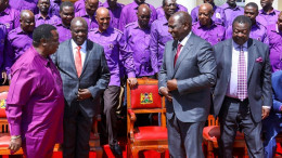 File image of President William Ruto and Francis Atwoli