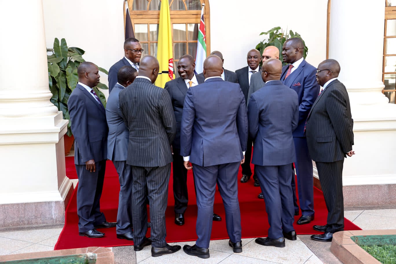 File image of President William Ruto and Nyanza MPs
