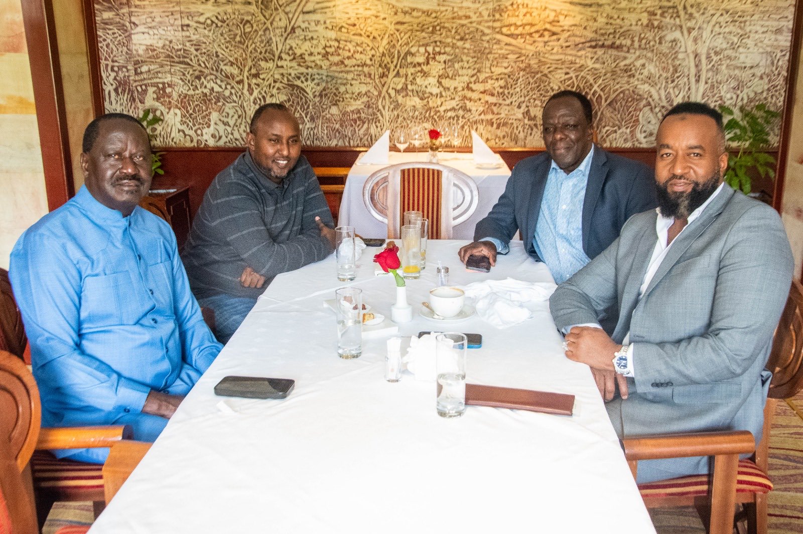 Raila Odinga, Junet Mohamed, Wycliffe Oparanya, and Hassan Joho.