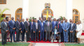 File image of President William Ruto with Jubilee MPs.