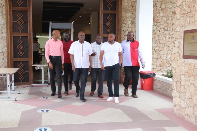 File image of Gideon Moi with KANU officials.