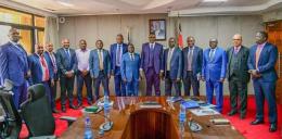 File image of ICT CS Eliud Owalo with ODM MPs