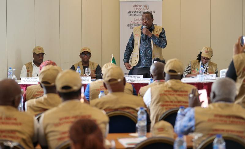 Former President Uhuru Kenyatta in Nigeria.