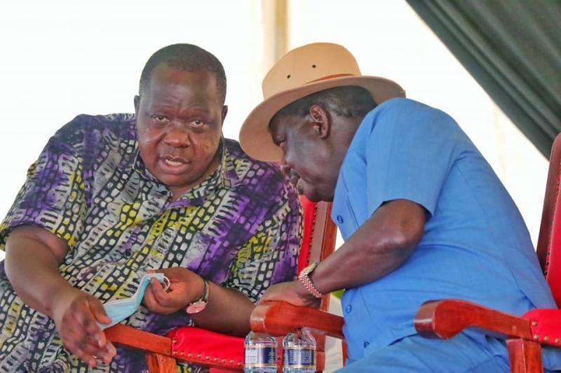 File image of Raila Odinga and Fred Matiang'i
