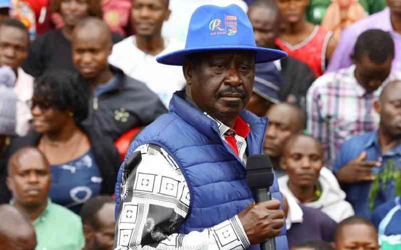 File image of Azimio leader Raila Odinga.