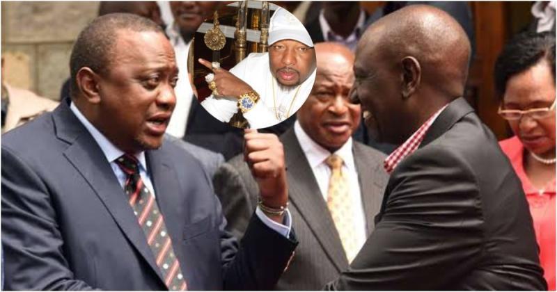 Former president Uhuru Kenyatta with his successor William Ruto.