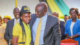 File image of Linet Toto and President William Ruto.