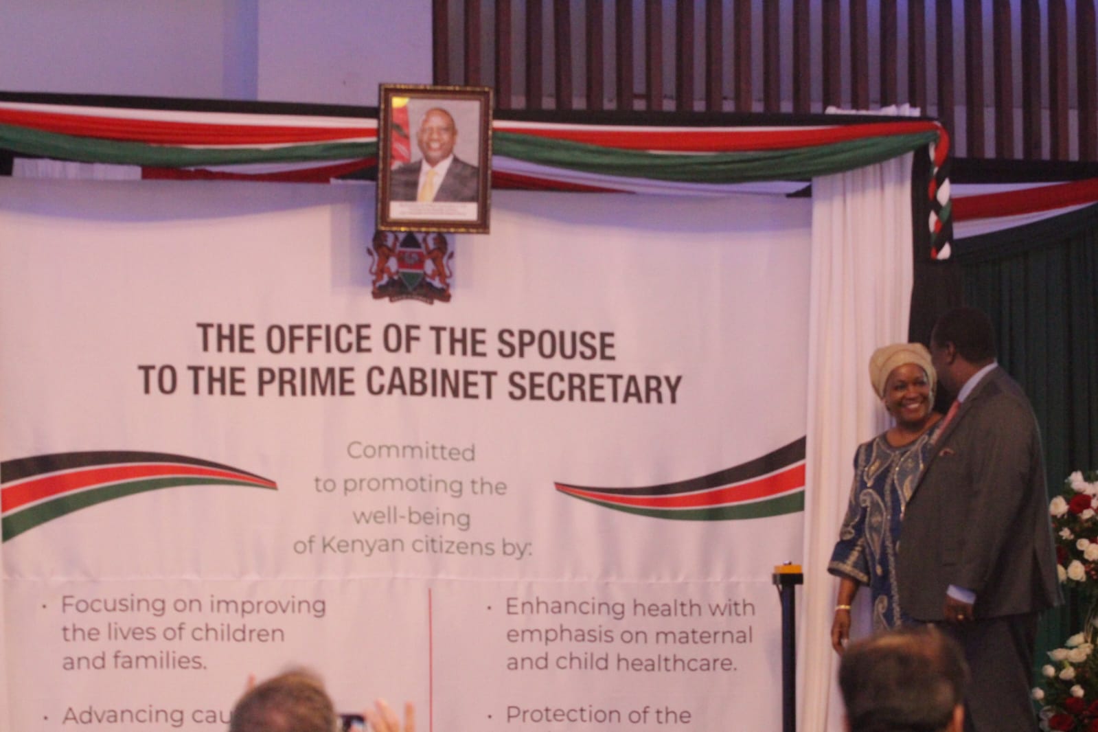 File Image of Musalia Mudavadi and his wife Tessie during the launch of Office of the spouse of the cabinet secretary