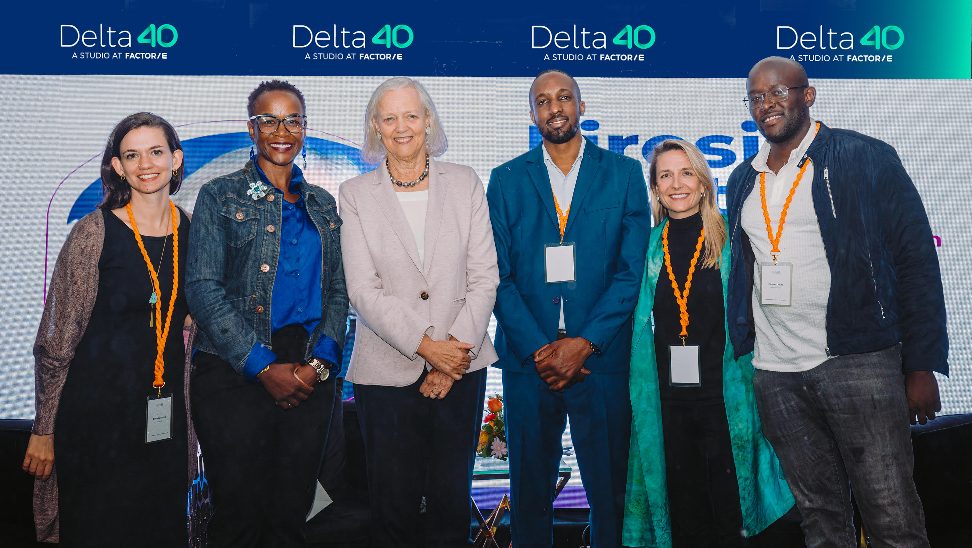(L toR)Elana Laichena, Delta40 Co-Founder in Residence; Dr. Linda Davis, Delta40 Co-Founder in Residence, Giraffe Bioenergy; Meg Whitman, US ambassador; Roy Njoka, Delta40 Co-Founder in Residence, TerraLima; Lyndsay Holley Handler, Delta40.