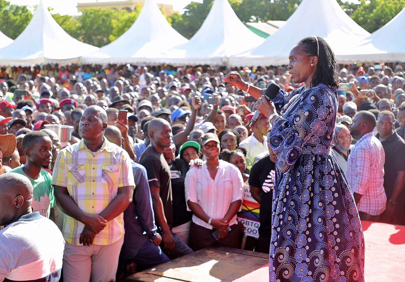 File Image of Martha Karua during a past rally.