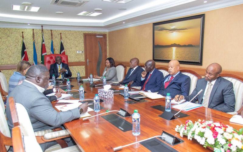 Deputy President Rigathi Gachagua meeting with the World Food Programme team.