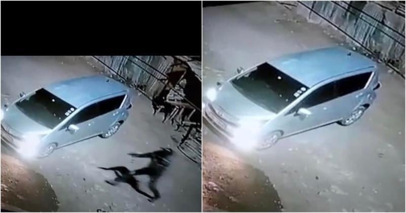 A CCTV footage captured the events leading to the robber's exchange of fire with the police.