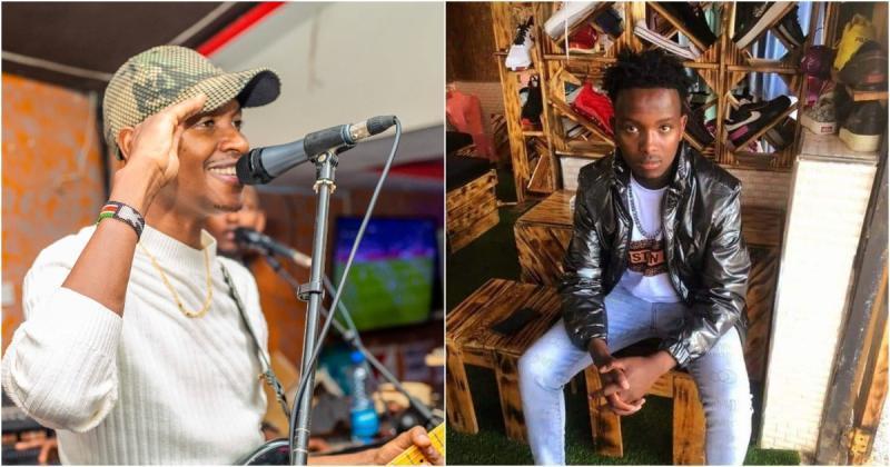 A collage photo of Mugithi singer Samidoh and the late Jeff Mwathi.