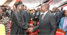 File photo of ODM leader Raila Odinga and President William Ruto