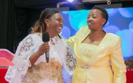 First Lady Rachel Ruto and Pastor Dorcas Rigathi.