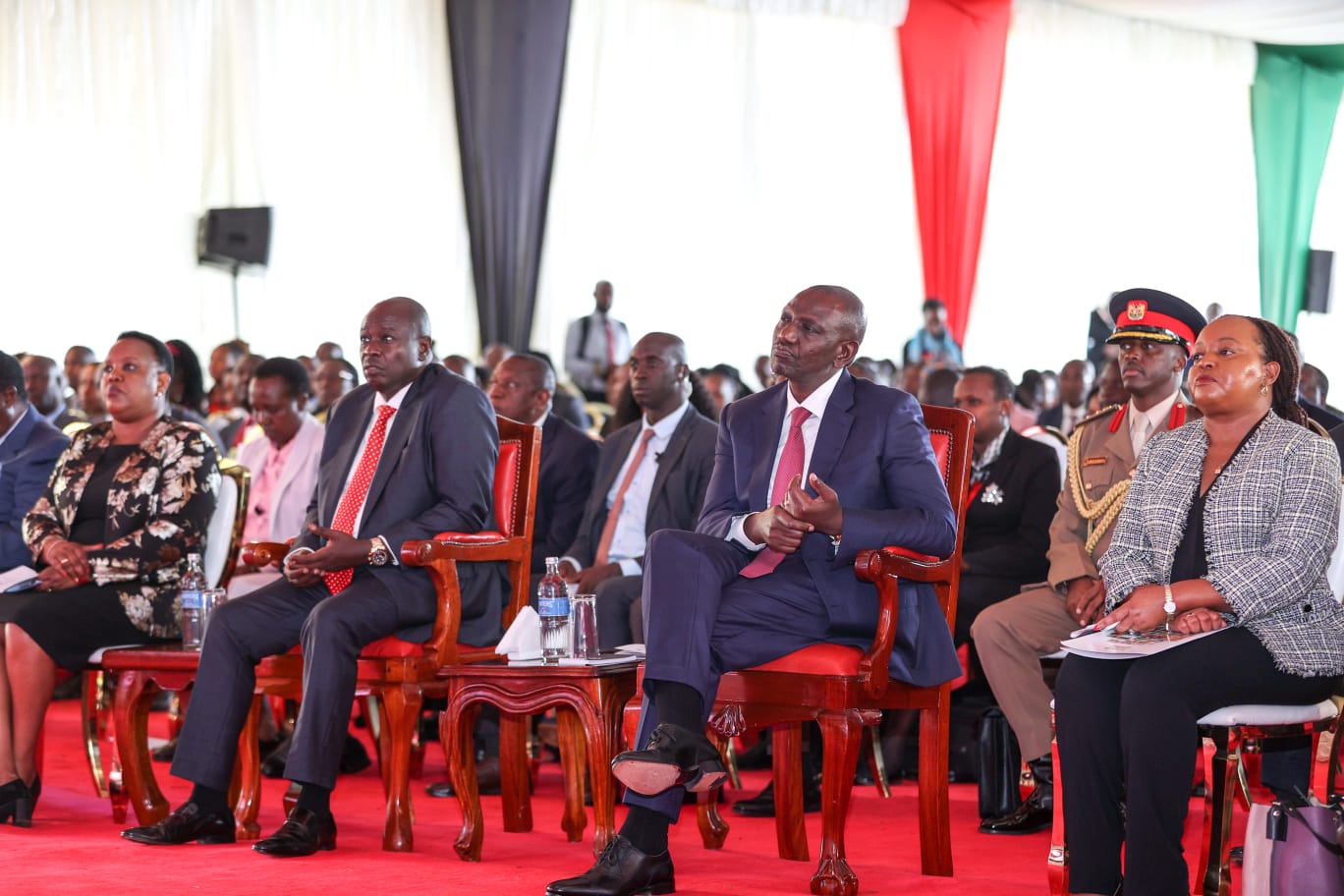 President Ruto, his deputy Gachagua and Governor Waiguru.