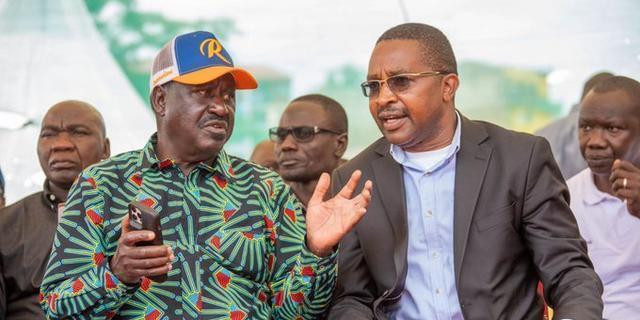 File image of ODM Leader Raila Odinga and Former Murang'a Governor Mwangi Wa Iria